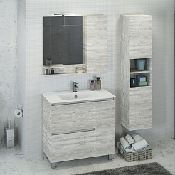 Comforty Мебель для ванной Верона 90 (Quadro) дуб белый – фотография-5